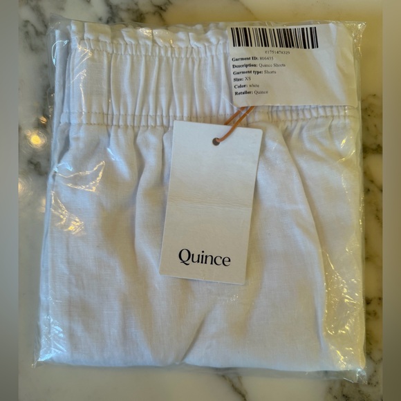 NWT Quince 100% European Linen High Waisted White  Shorts Sz XS - Picture 7 of 12